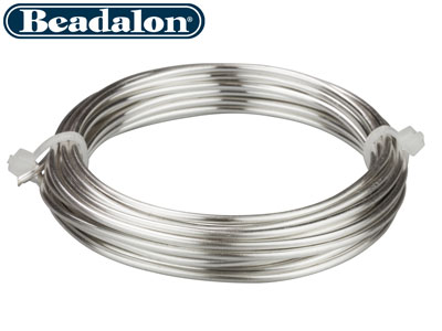Beadalon Artistic Wire, 2,00 Mm, Filo Di Rame Argentato, Bobina Da 3,10 Metri - Immagine Standard - 2