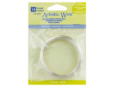 Filo Beadalon Artistic Wire, Calibro 14, 3,1 M, Argento Placcato