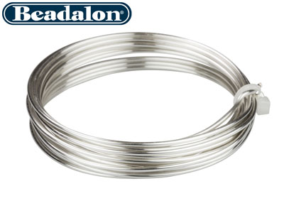 Filo Beadalon Artistic Wire, Calibro 14, 3,1 M, Argento Placcato - Immagine Standard - 2