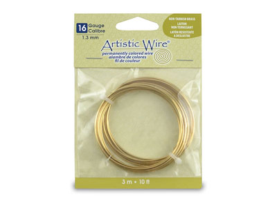 Beadalon Artistic Wire, Filo Di Ottone Anti-annerimento Da 1,30 Mm, Bobina Da 3,10 Metri