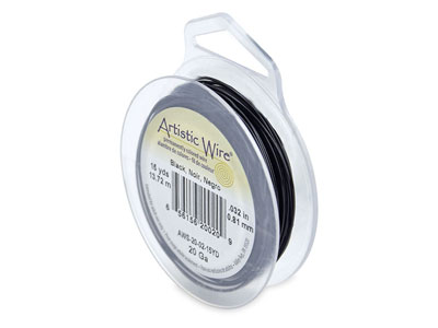 Beadalon Artistic Wire, Filo Di Rame Nero Da 0,81 Mm, Bobina Da 13,70 Metri