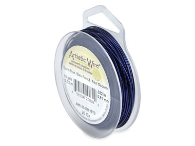 Filo Beadalon Artistic Wire, Calibro 20, 13,7 M, Blu Scuro - Immagine Standard - 1