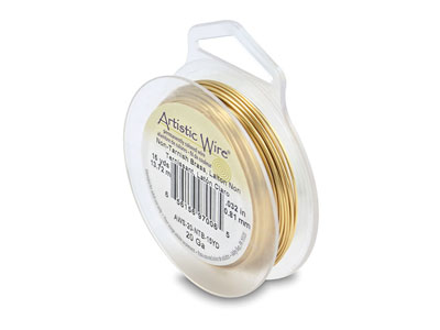 Beadalon Artistic Wire, 0,81 Mm, Filo Di Laiton Anti-ossidazione, Bobina Da 13,70 Metri