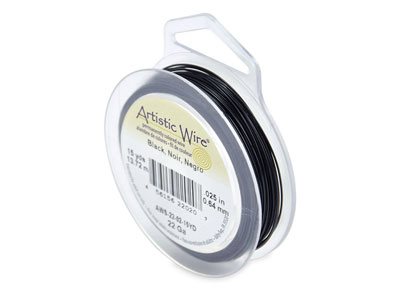 Filo Beadalon Artistic Wire, Calibro 22, 13,7 Mm, Nero