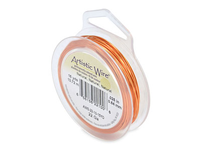 Beadalon Artistic Wire, Filo Di Rame Naturale Da 0,64 Mm, Bobina Da 13,70 Metri