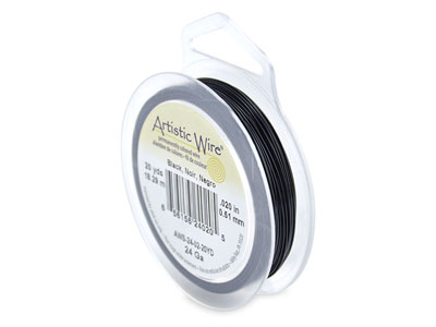 Beadalon Artistic Wire, Filo Di Rame Nero Da 0,51 Mm, Bobina Da 18,20 Metri