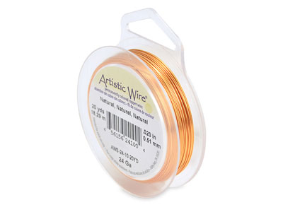 Beadalon Artistic Wire, Filo Di Rame Naturale Da 0,51 Mm, Bobina Da 18,20 Metri