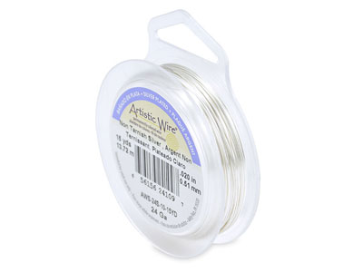 Beadalon Artistic Wire, 0,51 Mm, Filo Di Rame Argentato, Bobina Da 13,70 Metri