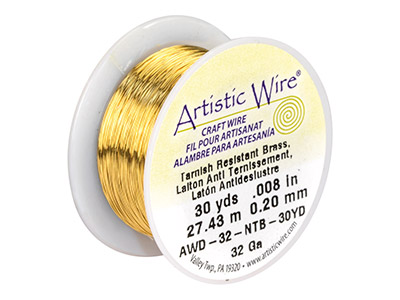 Beadalon Artistic Wire, 0,20 Mm, Filo Di Ottone Anti-ossidazione, Bobina Da 27,40 Metri