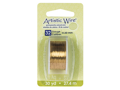 Filo Beadalon Artistic Wire, Calibro 32, 27,4 M, Ottone Inossidabile - Immagine Standard - 3