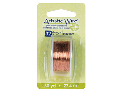 Filo Beadalon Artistic Wire, Calibro 32, 27,4 M, Rame Nudo - Immagine Standard - 3