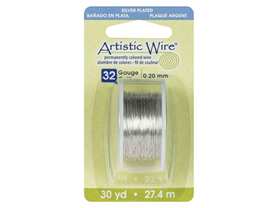 Filo Beadalon Artistic Wire, Calibro 32, 27,4 M, Argento Placcato - Immagine Standard - 3