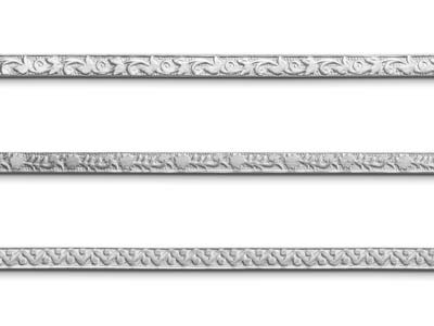 Beadalon Artistic Wire Pattern Flat Tarnish Resistant Sil 0.58mm X 4.6mm X 152mm - Immagine Standard - 2