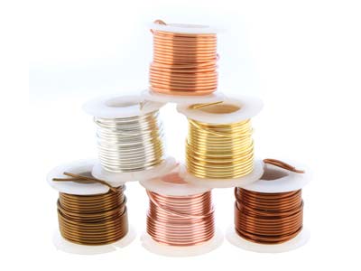 Wire Elements, 20 Gauge, Pk 6 Assorted Colours, Tarnish Resistant, Med Temper, 3yd/2.74m - Immagine Standard - 2