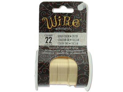 Filo Di Rame Semiduro Anti-ossidazione Dorato, 0,60 Mm, Bobina Da 18,30 Metri