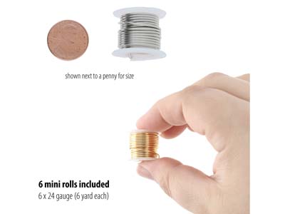 Filo Di Rame Semiduro Anti-taratura0,43 Mm, Colori Assortiti, 6 Bobin E Da 5,48 Metri - Immagine Standard - 4