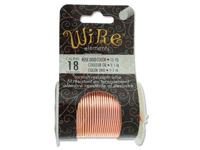 Filo Di Rame Semiduro Anti-ossidazione Color Oro Rosa, 1 Mm, Bobina Da9,10 Metri