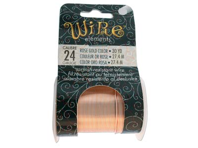 Filo Di Rame Semiduro Anti-taraturacolor Oro Rosa, 0,43 Mm, Bobina Da 27,40 Metri