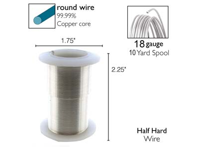 Filo Di Rame Semiduro Anti-taraturaargentato, 1 Mm, Bobina Da 9,10 Me Tri - Immagine Standard - 2