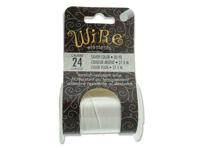 Filo Di Rame Semiduro Anti-annerimento Argentato, 0,43 Mm, Bobina Da 27,40 Metri