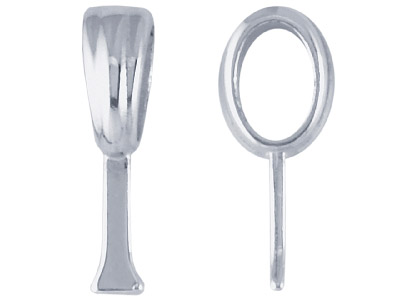 Gancio A Coste Per Ciondolo 6 X 4 Mm, Argento 925