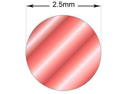 Filo A Sezione Tonda Molto Morbido, 2,5 mm X 3 m, Rame - Immagine Standard - 2