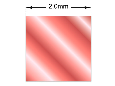 Filo Metallico A Sezione Quadrata Molto Morbido, 2 mm X 3 m, Rame - Immagine Standard - 2