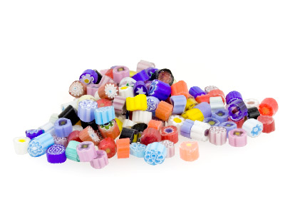 Perle Di Vetro Colorate Trasparenti, Per Smaltatura, Busta Da 25 G