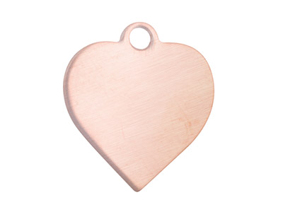 Ciondolo A Forma Di Cuore In Rame Grezzo, 13,50 Mm, Confezione Da 6 Rame