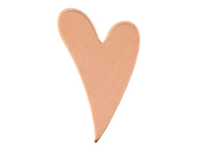 Rame Grezzo, Cuore Fantasia Grezzo 17 Mm, Confezione Da 12