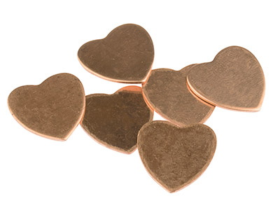 Semilavorato In Rame, Semilavorato A Forma Di Cuore 18 Mm, Confezione Da 6 - Immagine Standard - 1