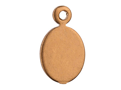 Pezzi Grezzi In Rame, Ovale 14x8 Mm, Confezione Da 6 - Immagine Standard - 2