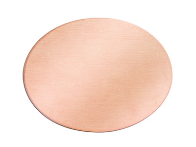 Pezzi Grezzi In Rame, Flan Ovale 40x 30 Mm, Confezione Da 6