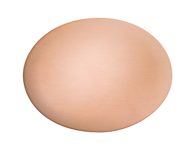 Semilavorato In Rame, Ovale Bombato40x30 Mm, Confezione Da 6