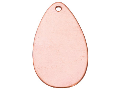 Rame Grezzo, Disco Ovale Forato Con1 Foro, 14 X 31 Mm, Confezione Da 6