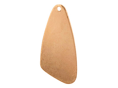 Ebauche In Rame, Flan A Forma Di Goccia Asimmetrica Con 1 Foro, 39 X 19 Mm, Confezione Da 6 - Immagine Standard - 2