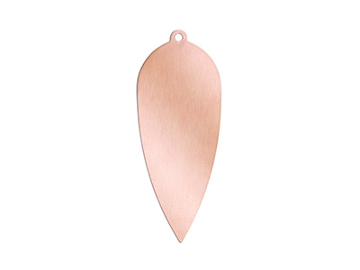 Pezzo Grezzo In Rame, Pendente A Forma Di Goccia 47x 19 Mm, Confezioneda 6 Rame
