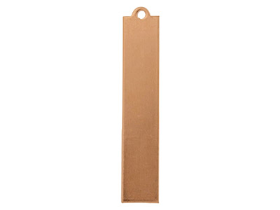 Ebauche In Rame, Pendente Identit@ Rettangolare 40 X 8 Mm, Confezione Da 6 - Immagine Standard - 2