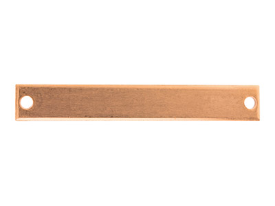 Pezzo Grezzo In Rame, Placca Identit@ Con 2 Fori, 40 X 6 Mm, Confezione Da 6 - Immagine Standard - 2
