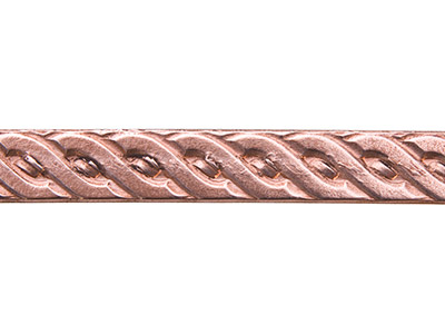 Striscia Di Rame, Modello Intrecciato, 6,40 X 0,80 X 910 Mm, Pezzo