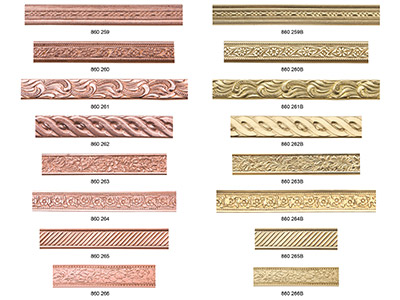 Striscia Di Rame, Modello Intrecciato, 6,40 X 0,80 X 910 Mm, Pezzo - Immagine Standard - 2