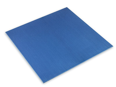 Piastra In Alluminio Anodizzato Blu, 0,70 X 100 X 100 MM