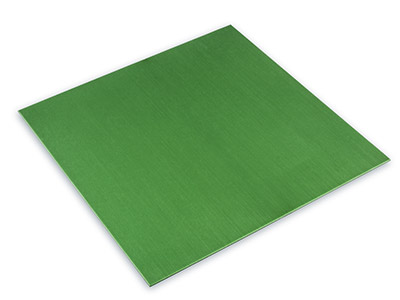 Piastra In Alluminio Anodizzato Verde, 0,70 X 100 X 100 MM