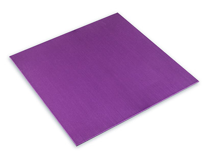 Piastra In Alluminio Anodizzato Viola, 0,70 X 100 X 100 MM