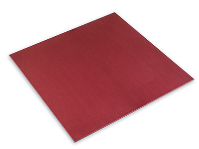 Lamiera In Alluminio Anodizzato Rosso, 0,70 X 100 X 100 MM