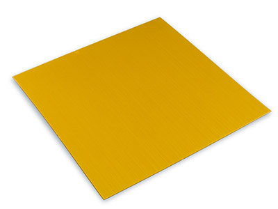 Piastra In Alluminio Anodizzato Oro, 0,70 X 100 X 100 MM