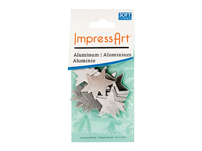 Semilavorato In Alluminio, Stella 22,30 X 0,80 Mm, Impressart, Confezione Da 18 - Immagine Standard - 3