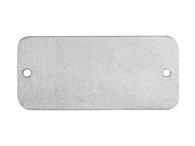 Connettore A Piastra Rettangolare In Alluminio Non Finito 41 X 21 Mm, Impressart, Confezione Da 9