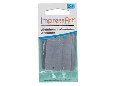 Connettore A Piastra Rettangolare In Alluminio Non Finito 41 X 21 Mm, Impressart, Confezione Da 9 - Immagine Standard - 3