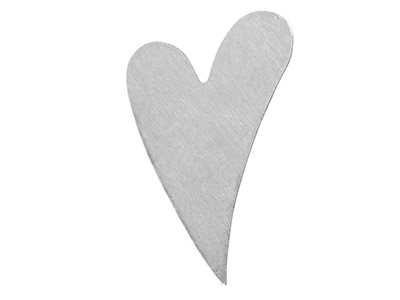 Semilavorato In Alluminio, Cuore Fantasia 31,80 Mm, Impressart, Confezione Da 18 Alluminio